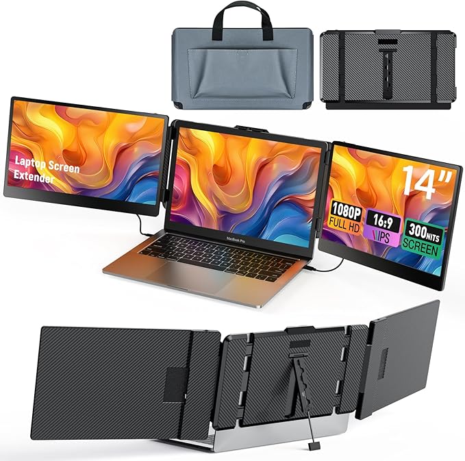 Kwumsy S2 14 Triple Laptop Screen Extender