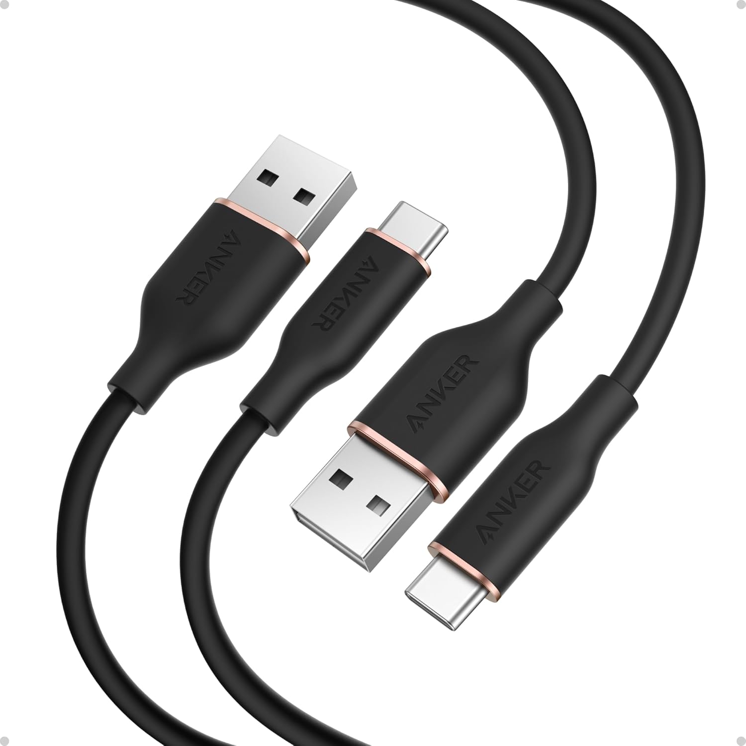 Type C Cable 2 Pack USB A to USB C Flow Cord Fast Charging iPhone 17