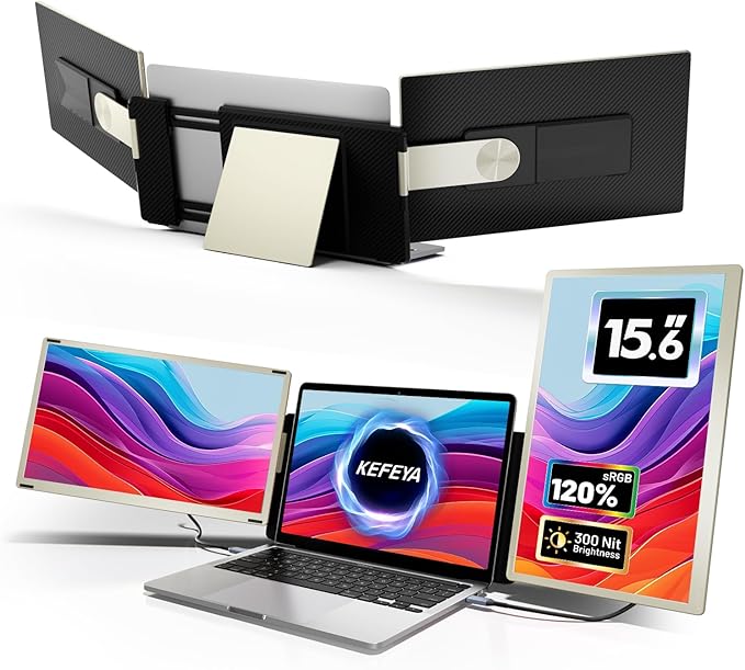 KEFEYA 15.6 inch Triple Monitor Extender